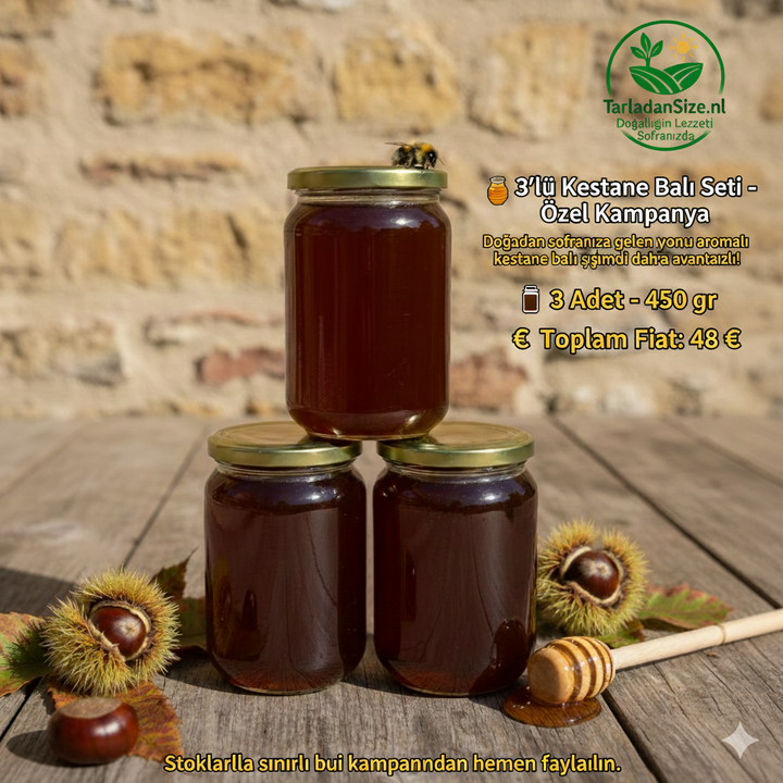 3’lü Kestane Balı Seti